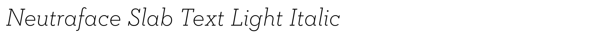 Neutraface Slab Text Light Italic image